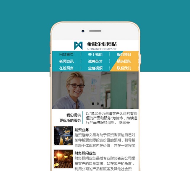 金融手机网站-S833