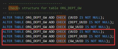 sql脚本导入Oracle时重复生成check约束怎么办 三联